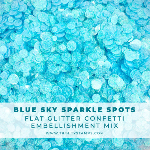 Blue Sky Sparkle Spots Flat Confetti Embellishment Mix