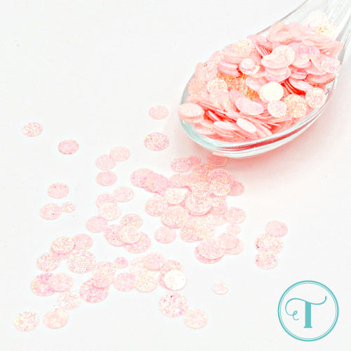Pink Sparkle Spots Flat Confetti Embellishment Mix