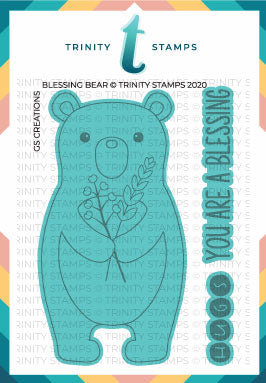 Blessing Bear 3x4 Stamp & Coordinating Die Set