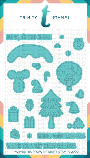 Bunny Burrow and Winter Burrow Stamp and Die 4 pc bundle