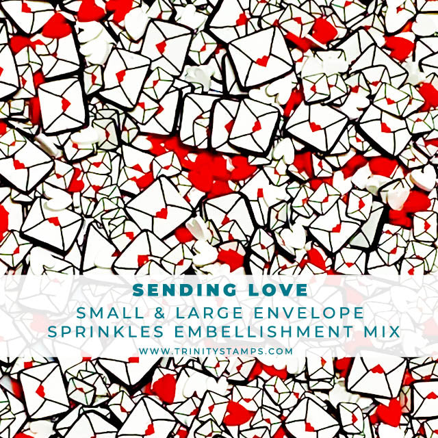 Sending Love - Clay Envelope Sprinkles Embellishment Mix