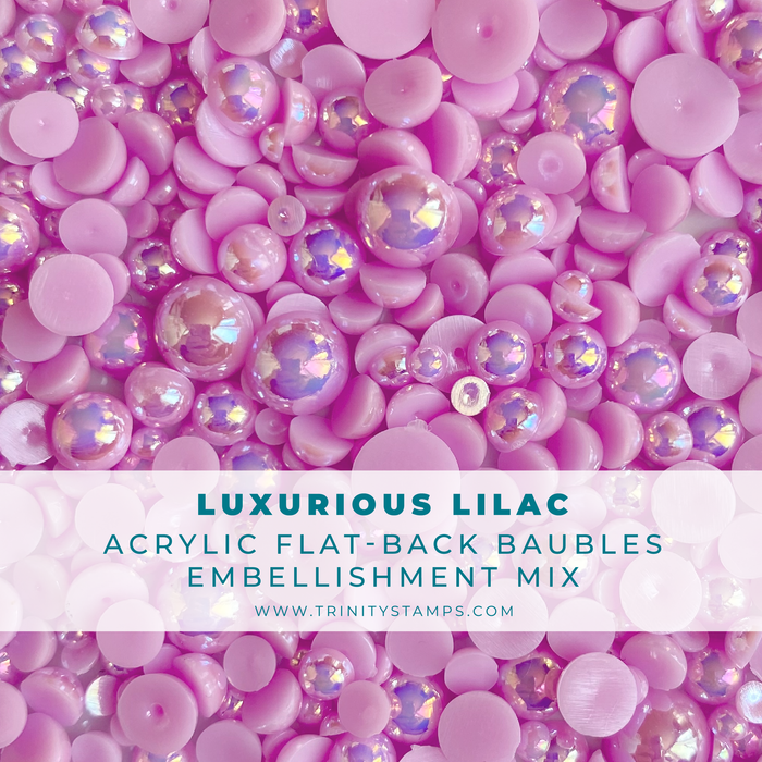 Luxurious Lilac Baubles Embellishment Mix