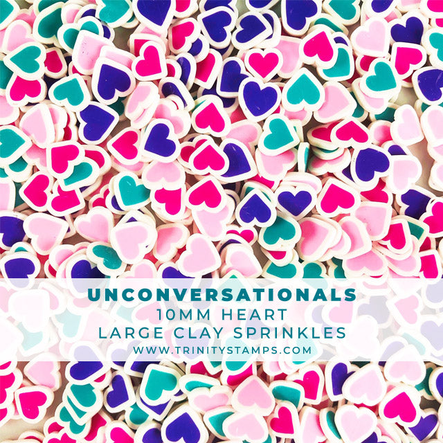 Unconversationals- 10mm Clay Heart Sprinkles Mix