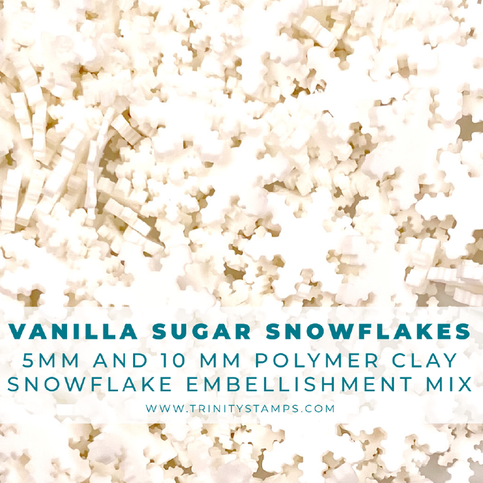 Vanilla Sugar Snowflakes Sprinkle Embellishments– Trinity Stamps