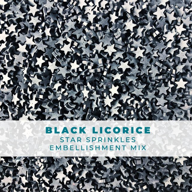 Black Licorice Star Sprinkle Mix