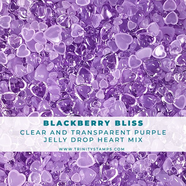 Blackberry Bliss - Jelly Drop Hearts Embellishment Mix