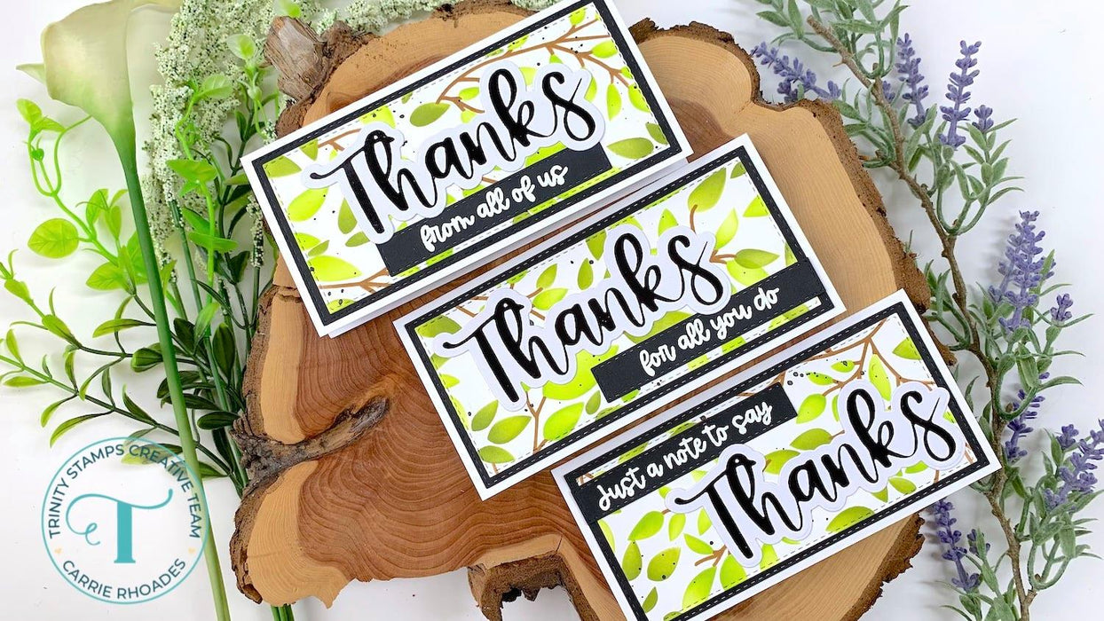 Supporting Script Sentiments 4x8 Stamp Set