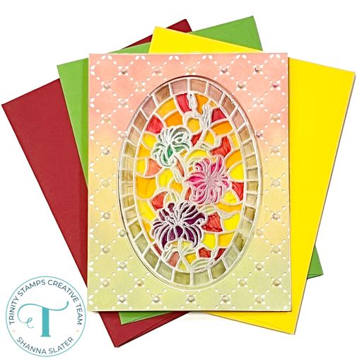 Stained Glass Lily 4x6 Stamp Set