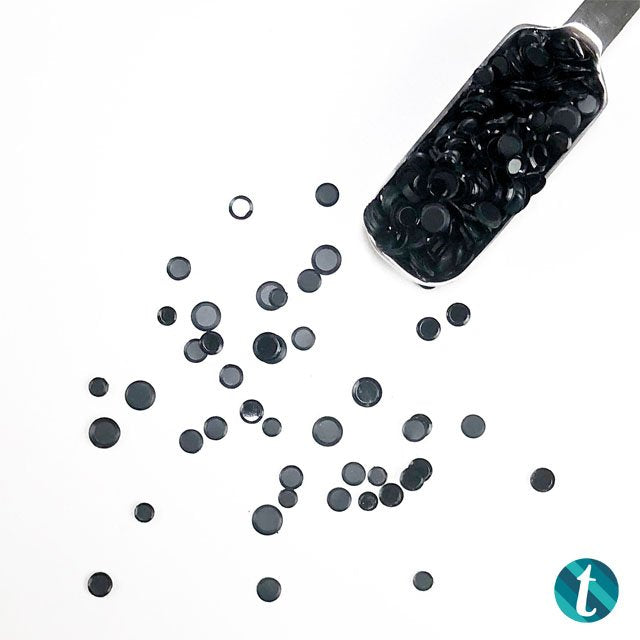 Ladybug Spots: Shiny and Matte Black Confetti Mix