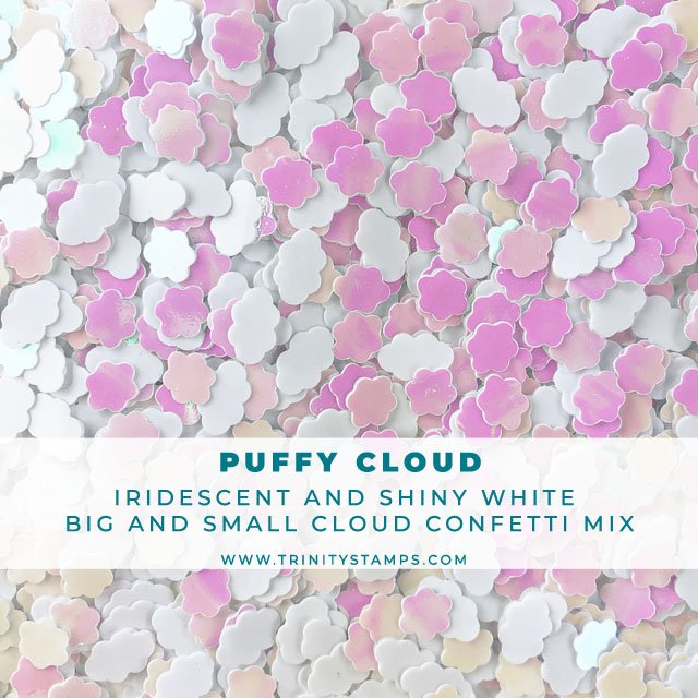 Puffy Cloud: Iridescent and Matte Cloud Confetti Mix
