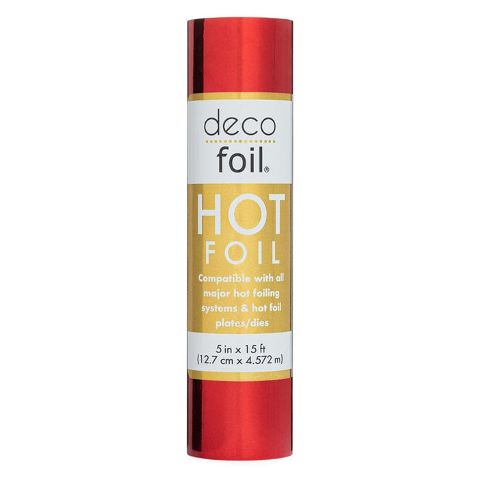 Deco Foil Hot Foil Roll 5 in x 15 ft - Chili Red