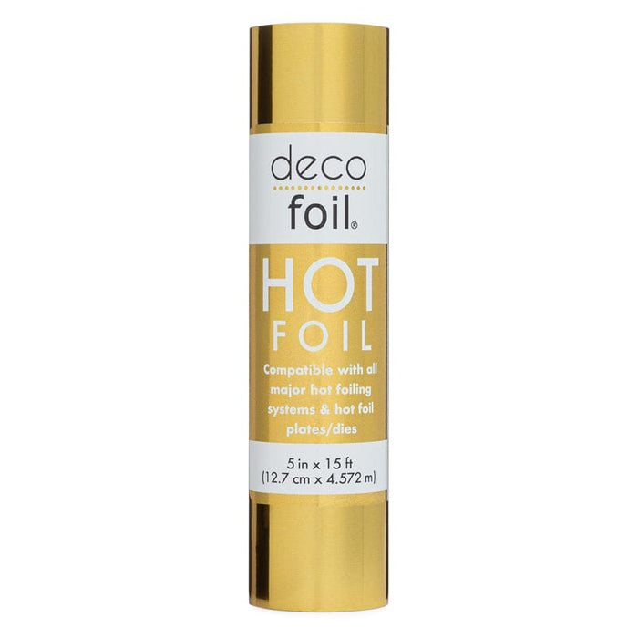 Deco Foil Hot Foil Roll 5 in x 15 ft - Gold