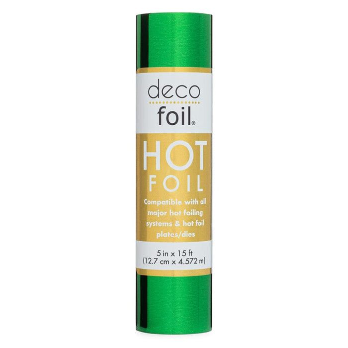 Deco Foil Hot Foil Roll 5 in x 15 ft - Lucky Green