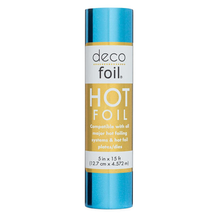 Deco Foil Hot Foil Roll 5 in x 15 ft - Pool Blue