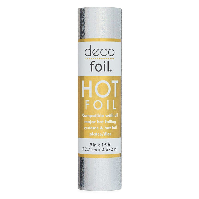 Deco Foil Hot Foil Roll 5 in x 15 ft - Silver Stardust