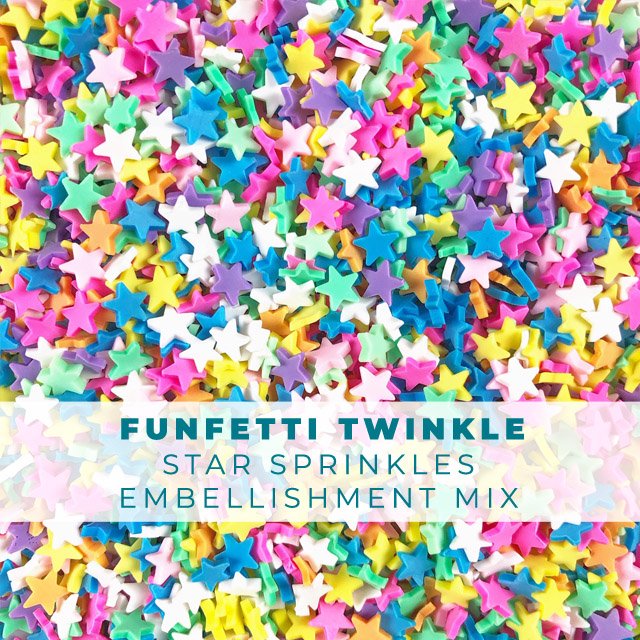 Funfetti Twinkle - Star-shaped Sprinkle Embellishments