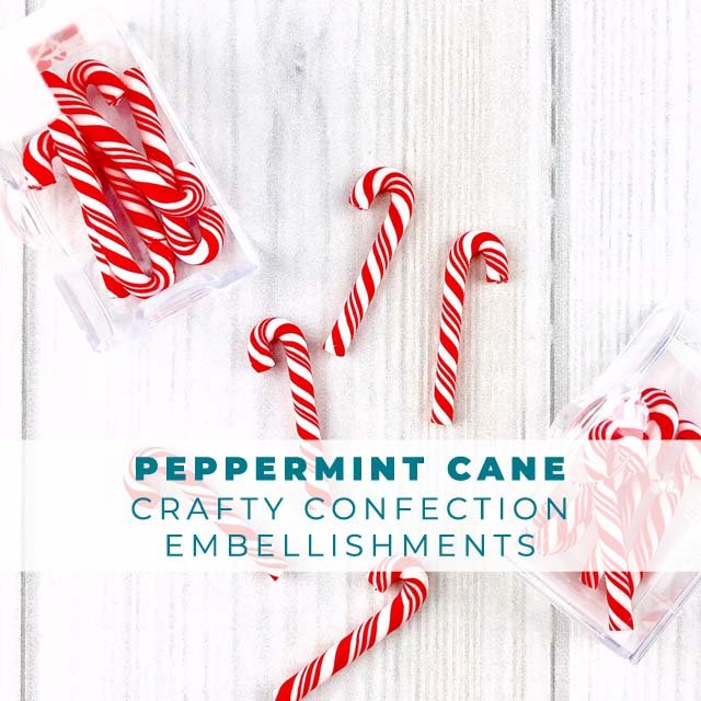 Mini Peppermint Candy Cane Embellishments